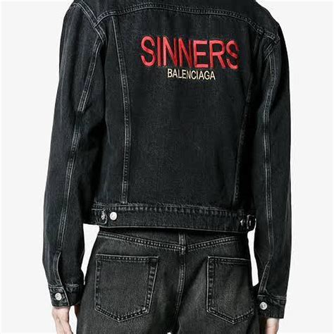 balenciaga sinners denim jacket replica|Balenciaga Sinners Denim Jacket .